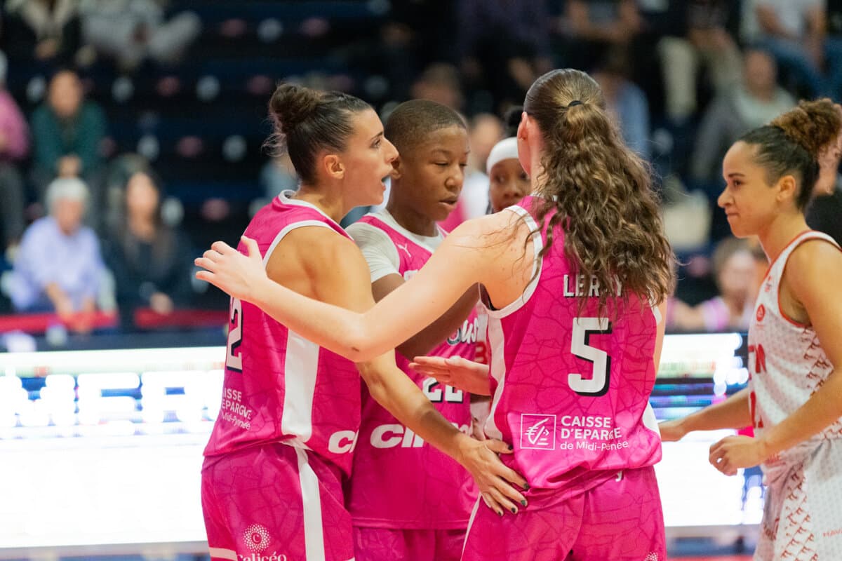 Thelma Leray, Laëtitia Guapo et Dominique Toussaint (Toulouse M.B.) face à La Tronche Meylan, La Boulangère Wonderligue, 7 octobre 2026
