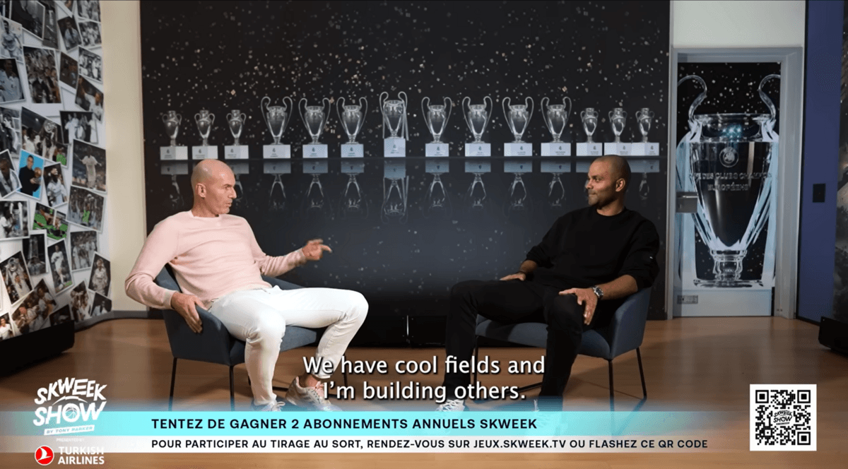 [Vidéo] Le 12e épisode du Skweek Show by Tony Parker, avec Zinedine Zidane