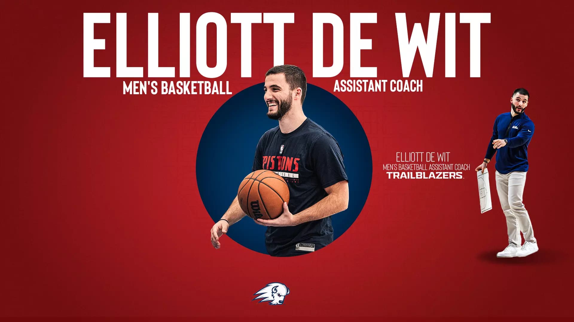 Elliot De Wit passe de directeur vidéo à assistant-coach en NCAA