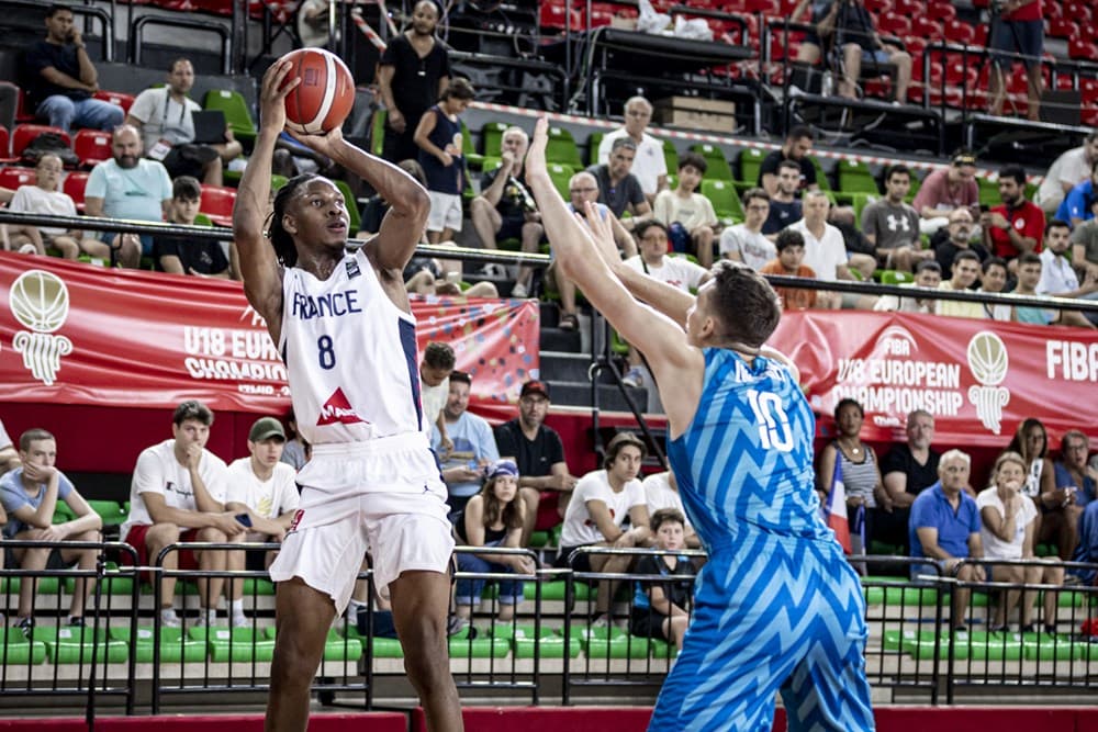 L&rsquo;équipe de France U18 masculine opposée à la Lituanie en match de placement