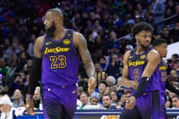 LeBron James et Bronny James et les Lakers face à Philadelphie