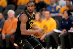 Jonathan Kuminga sous les couleurs des Warriors face à Minnesota, lors du deuxième tour des Playoffs 2025