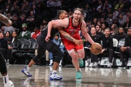 Kelly Olynyk sous le maillot des Pelicans face à Brooklyn