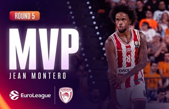 EuroLeague : Jean Montero élu MVP après la remontée historique de l'Olympiakos face à son ancien club