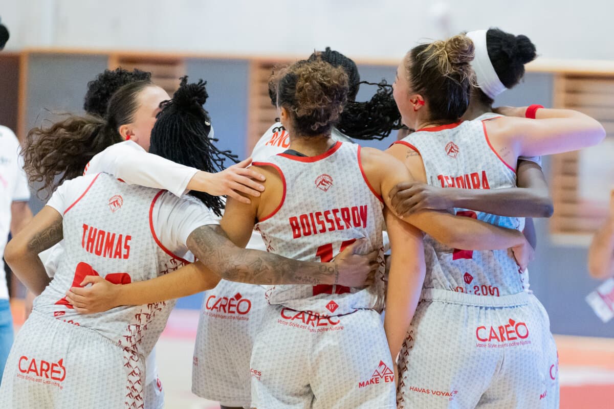 Jasmine Thomas, Tilise Boisseron et Elena Zemoura (La Tronche Meylan) face à Toulouse M.B., La Boulangère Wonderligue, 7 octobre 2026