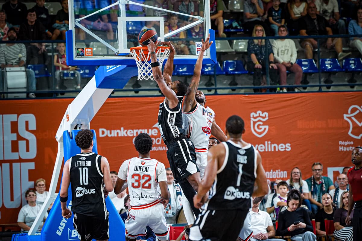 Mikael Hopkins (Gravelines) face à Le Mans, Betclic ELITE, 26 septembre 2026