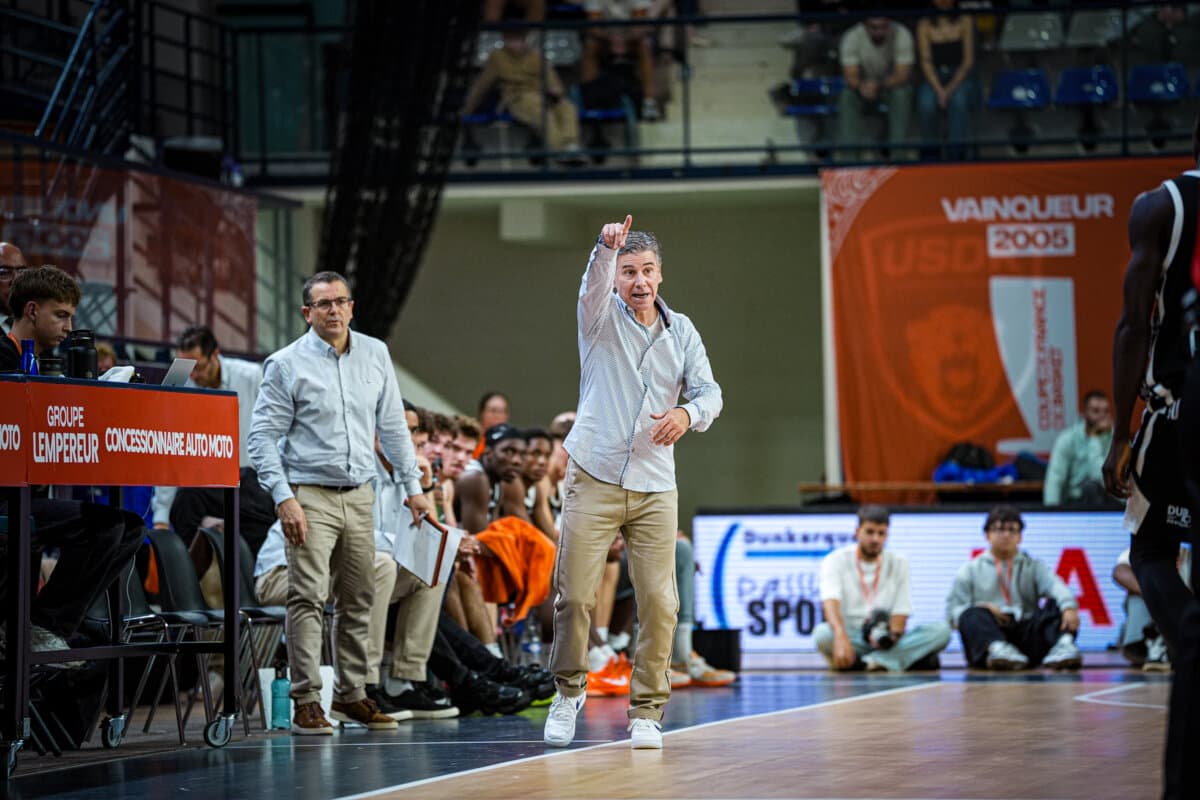 Le coach Jean-Christophe Prat lors de Gravelines - Le Mans, Betclic ELITE, 26 septembre 2026
