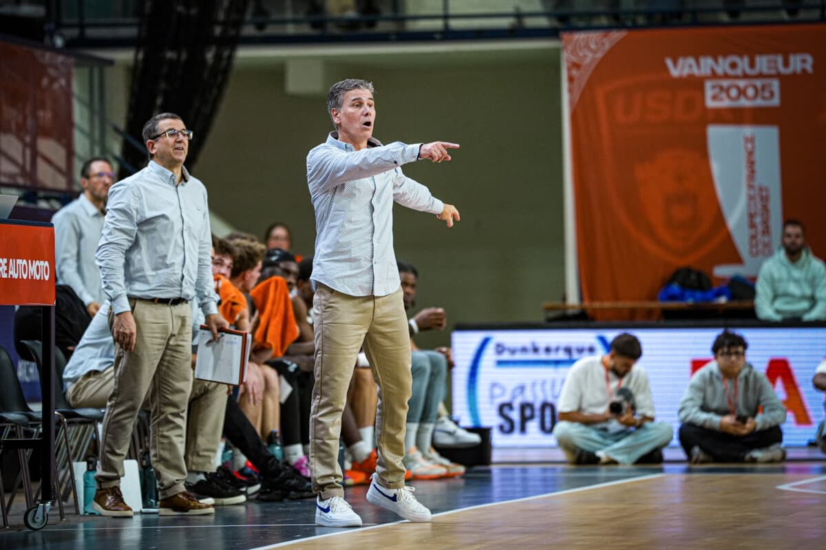 Le coach Jean-Christophe Prat lors de Gravelines - Le Mans, Betclic ELITE, 26 septembre 2026