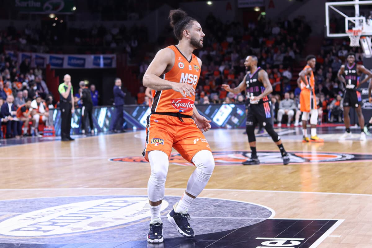 Kaza Kajami-Keane (Le Mans) face à Paris Basketball, Betclic ELITE, 5 mars 2022