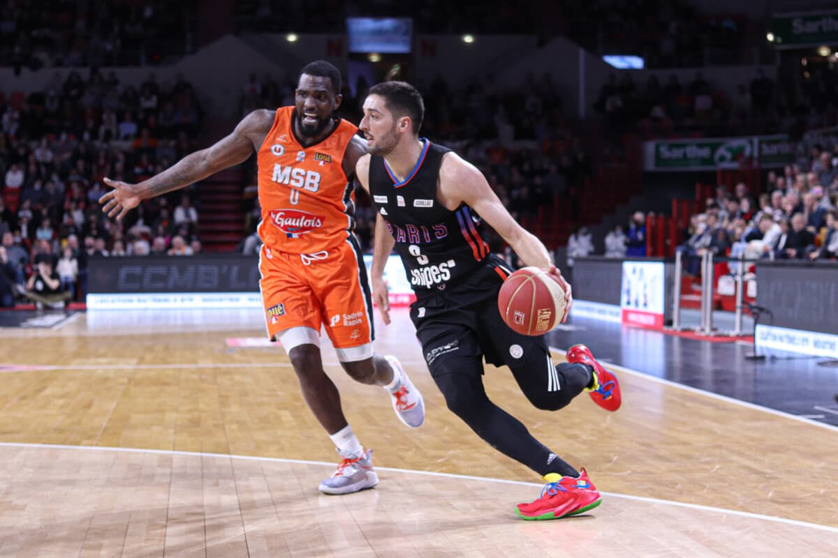 Gauthier Denis (Paris Basketball) face à Le Mans, Betclic ELITE, 5 mars 2022