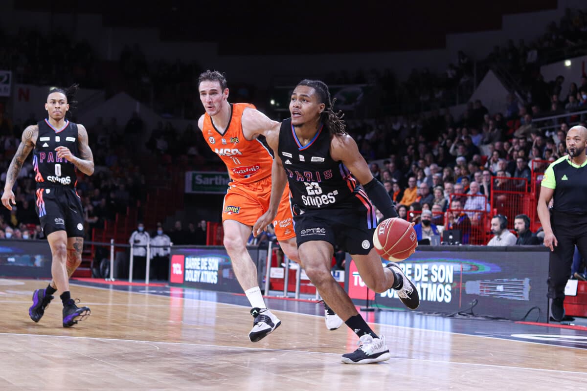 Juhann Begarin (Paris Basketball) face à Le Mans, Betclic ELITE, 5 mars 2022