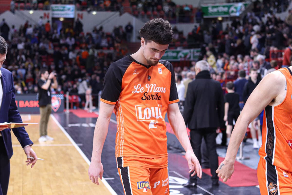 Lucas Veraghe (Le Mans) face à Paris Basketball, Betclic ELITE, 5 mars 2022
