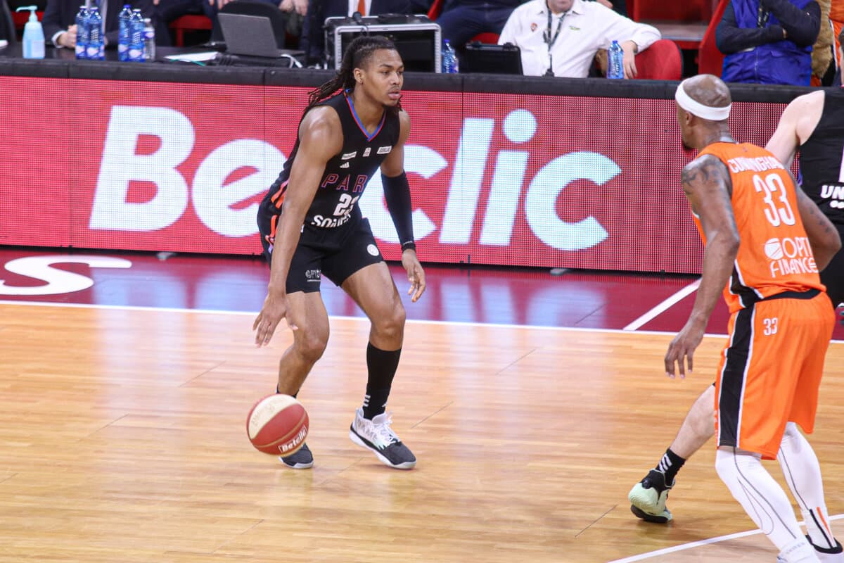 Juhann Begarin (Paris Basketball) face à Le Mans, Betclic ELITE, 5 mars 2022