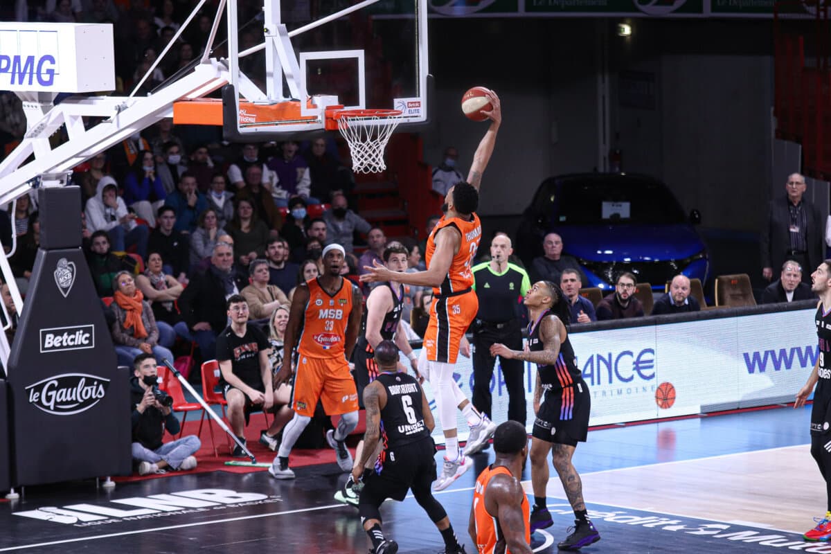 TaShawn Thomas (Le Mans) face à Paris Basketball, Betclic ELITE, 5 mars 2022