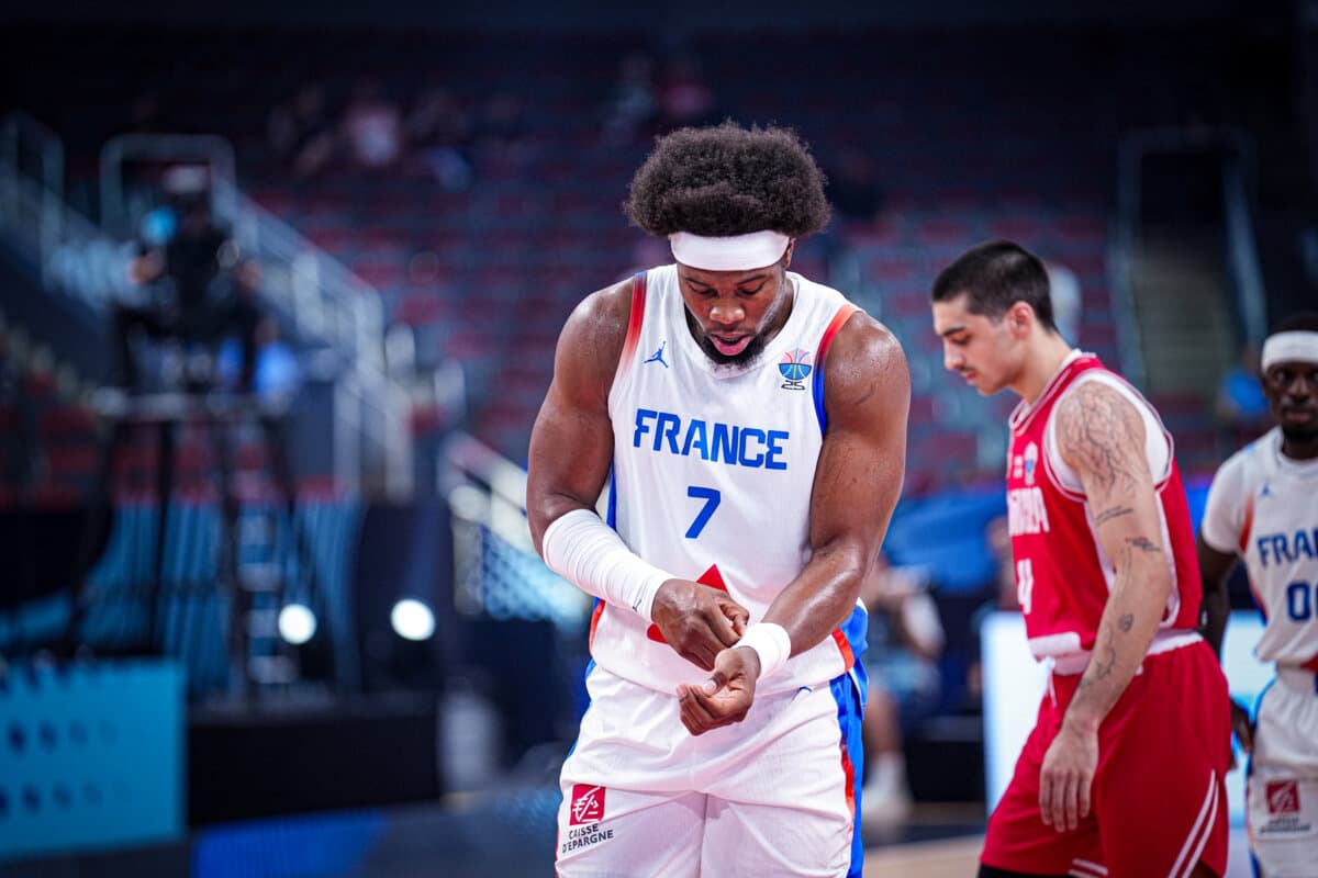 Guerschon Yabusele (France) face à Géorgie, EuroBasket, 7 septembre 2025