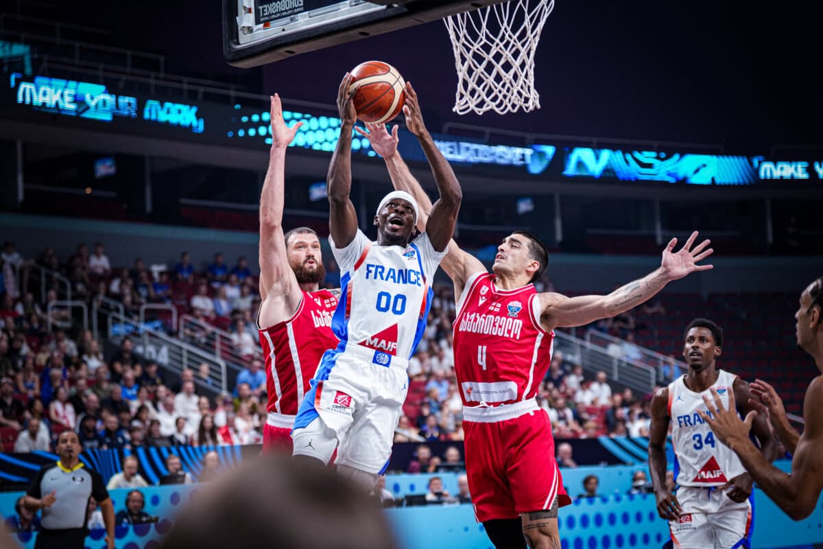Sylvain Francisco (France) face à Géorgie, EuroBasket, 7 septembre 2025