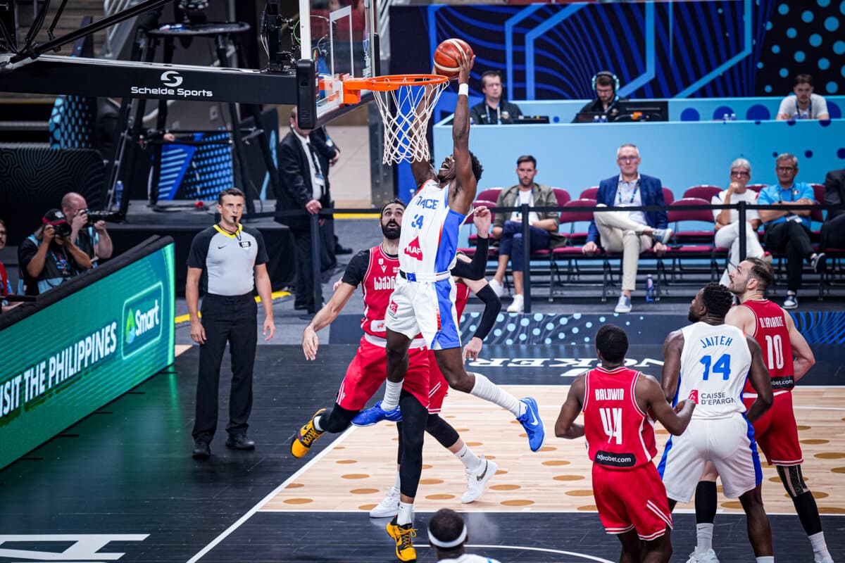 Jaylen Hoard (France) face à Géorgie, EuroBasket, 7 septembre 2025
