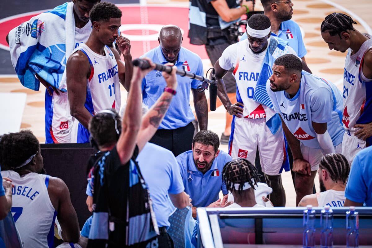 Frédéric Fauthoux (France) face à Géorgie, EuroBasket, 7 septembre 2025
