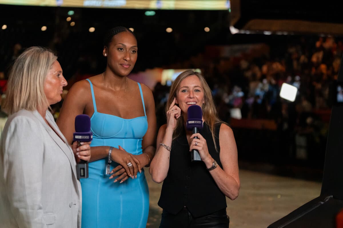 Audrey Sauret et Sandrine Gruda lors de la finale de la coupe du Monde Féminine, 13 septembre 2026