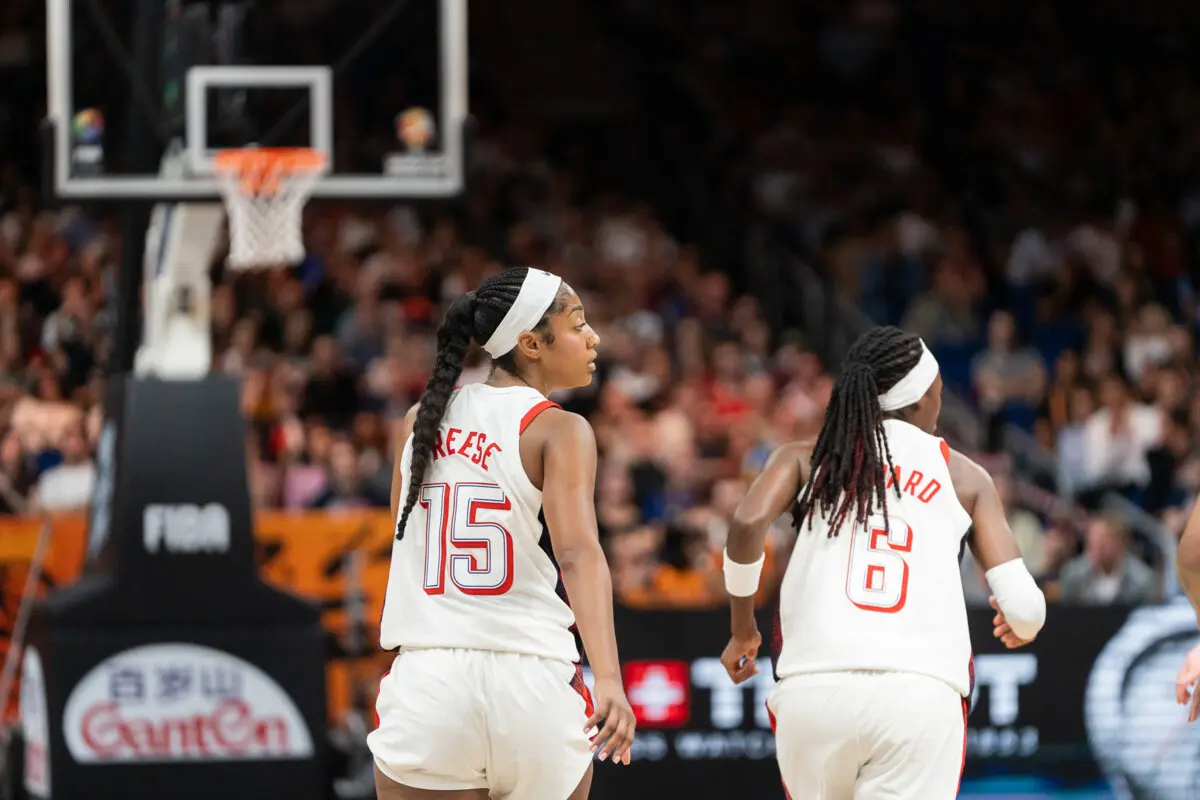 Rhyne Howard et Angel Reese (Etats-Unis (F)) face à France (F), Coupe du Monde Féminine, 13 septembre 2026