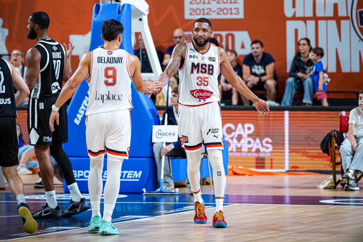 TaShawn Thomas et Léopold Delaunay (Le Mans) face à Gravelines, Betclic ELITE, 26 septembre 2026