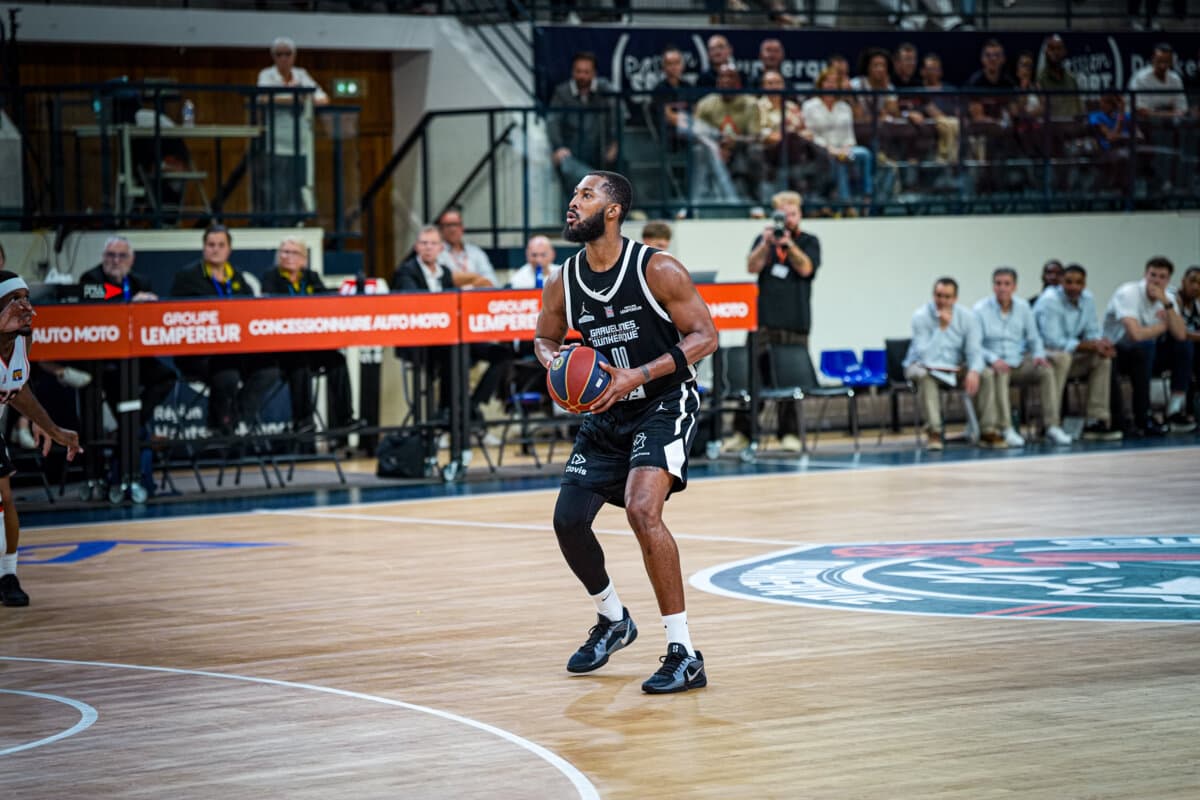 Mikael Hopkins (Gravelines) face à Le Mans, Betclic ELITE, 26 septembre 2026