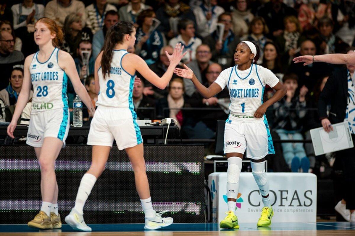 Basket Landes écarte l&rsquo;ASVEL Féminin du podium, Angers surprend Lattes-Montpellier
