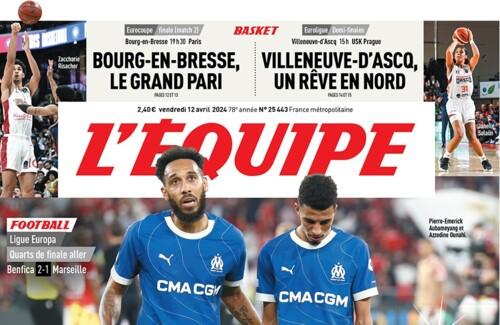 La JL Bourg et Villeneuve d&rsquo;Ascq en Une de L’Équipe