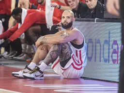 Evan Fournier lors des playoffs de l'EuroLeague 2026, à Monaco