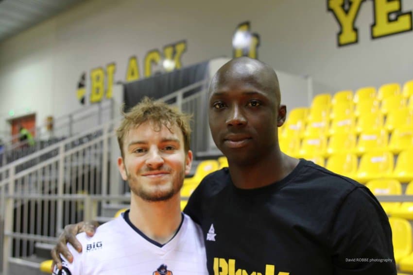 Abdou M'Baye et Lucas Bourhis en 2018/19, en marge d'un Fos - Gravelines (photo : David Robbe)
