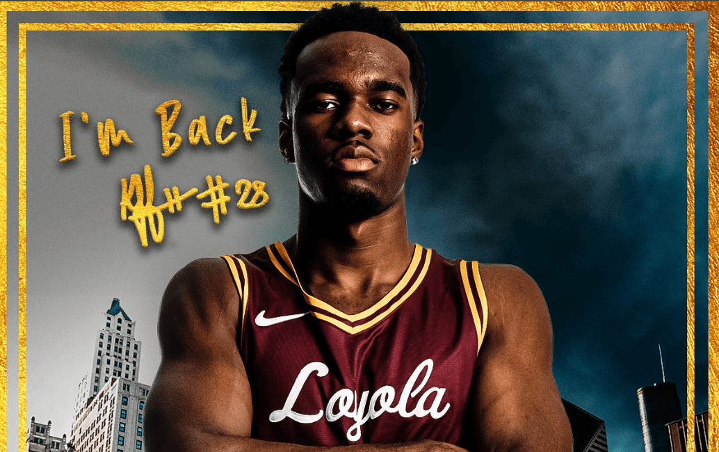 Kymany Houinsou reste à Loyola Chicago pour sa 4e saison NCAA