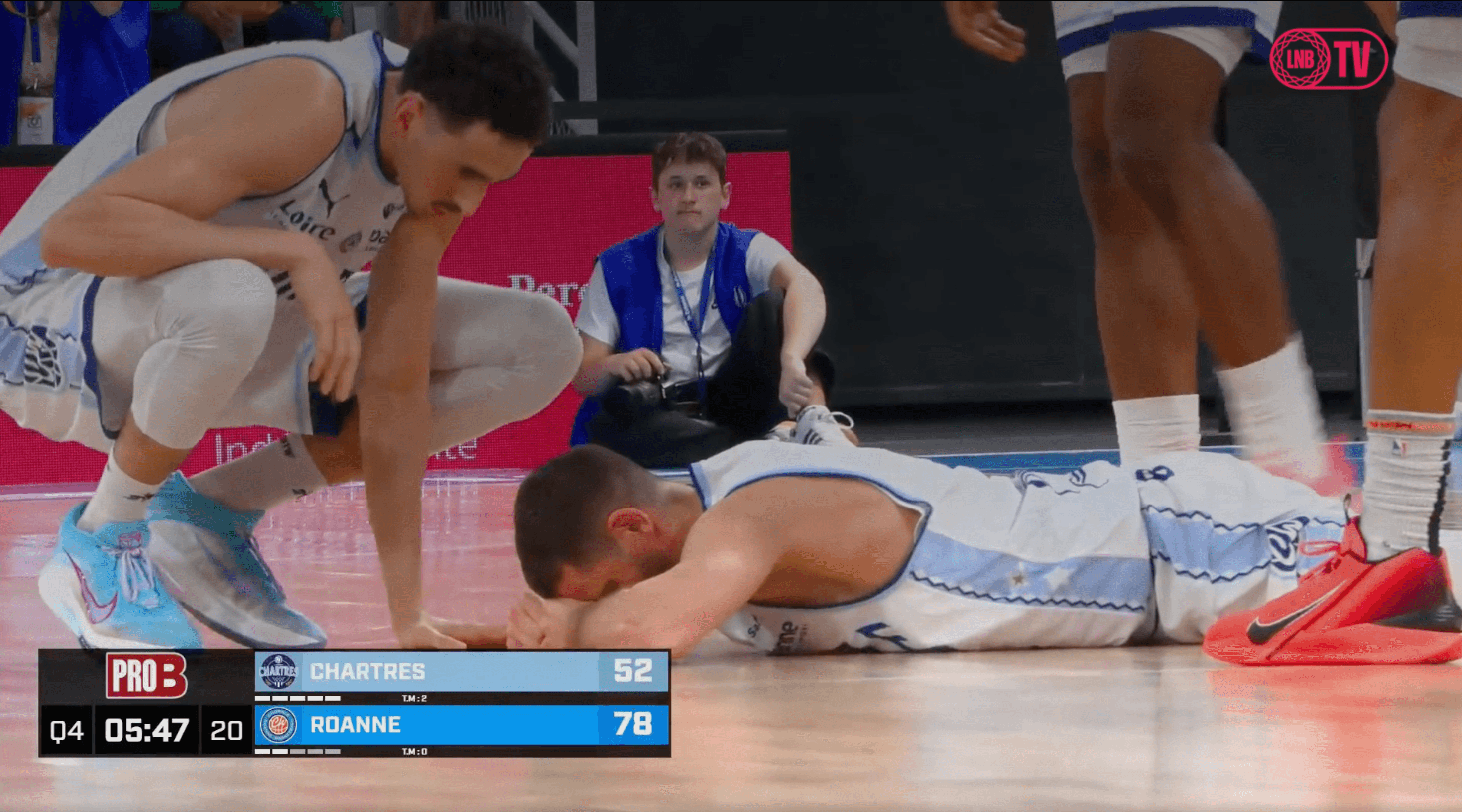 Antoine Diot (Roanne) blessé à la cheville