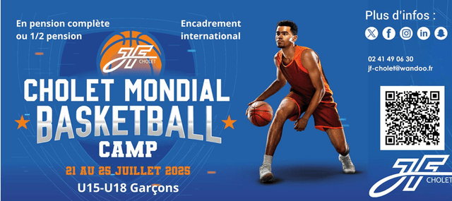Plongez dans l’excellence avec le Cholet Mondial Basketball Camp 2025