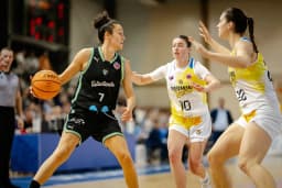 Clémentine Samson lors de la victoire de l'Estudiantes Madrid ce mercredi en EuroCup