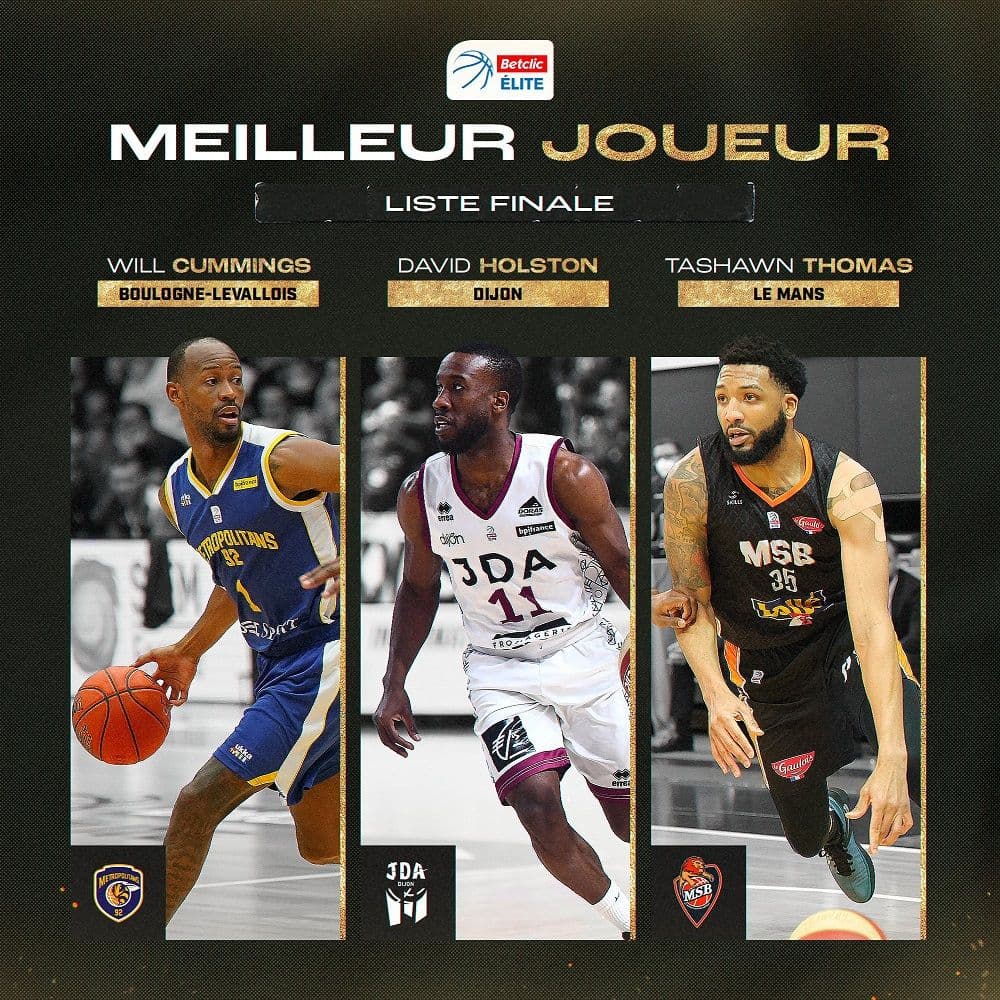 Cummings, Holston et Thomas nominés pour le titre de MVP de la saison 2021-2022