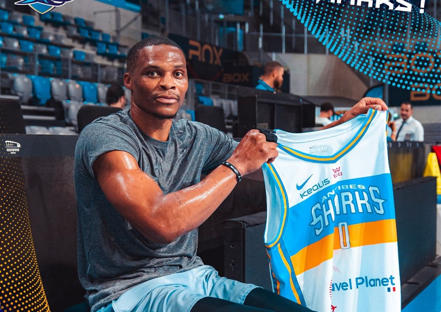 Quand les Sharks d’Antibes accueillent… Russell Westbrook pour un entraînement