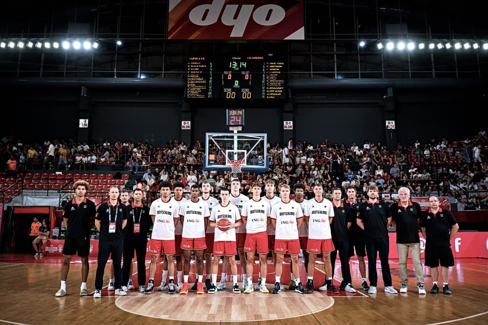 L’équipe de France U18 masculine face à l’Allemagne en 1/8e de finale de l’Euro