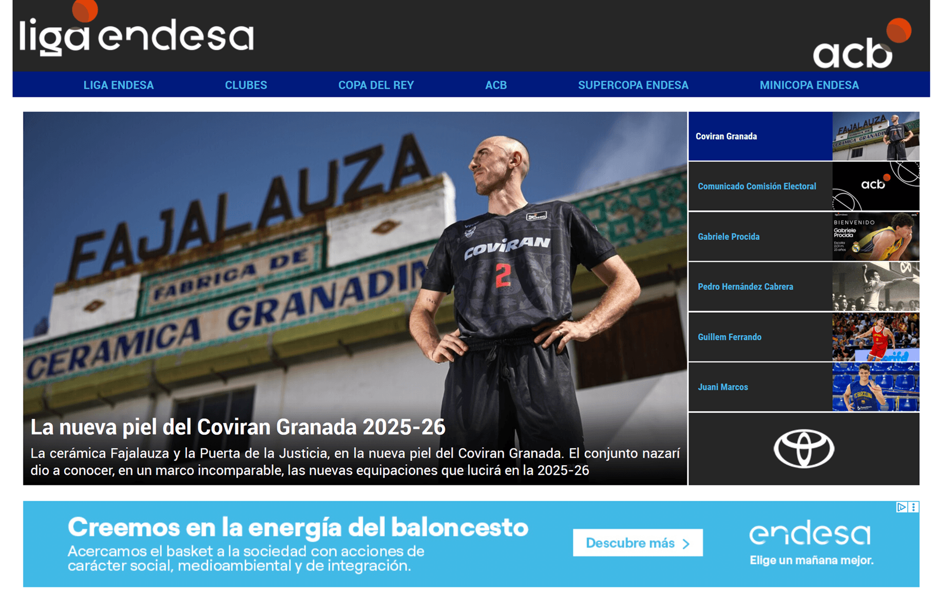 Quand Jonathan Rousselle se retrouve en Une du site de l’ACB