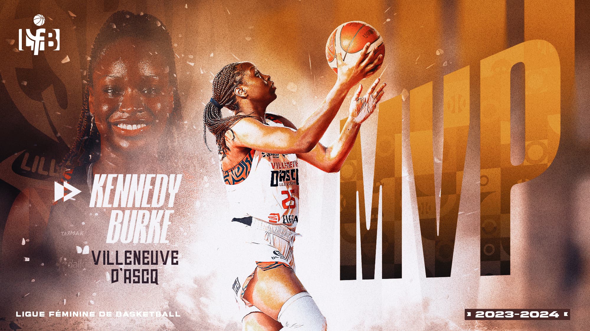 Burke reste MVP, Meziane meilleur coach et Malonga meilleure jeune : les Trophées LFB 2024 dévoilés