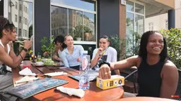 L'équipe de France lors d'un brunch à Berlin, avant les phases finales