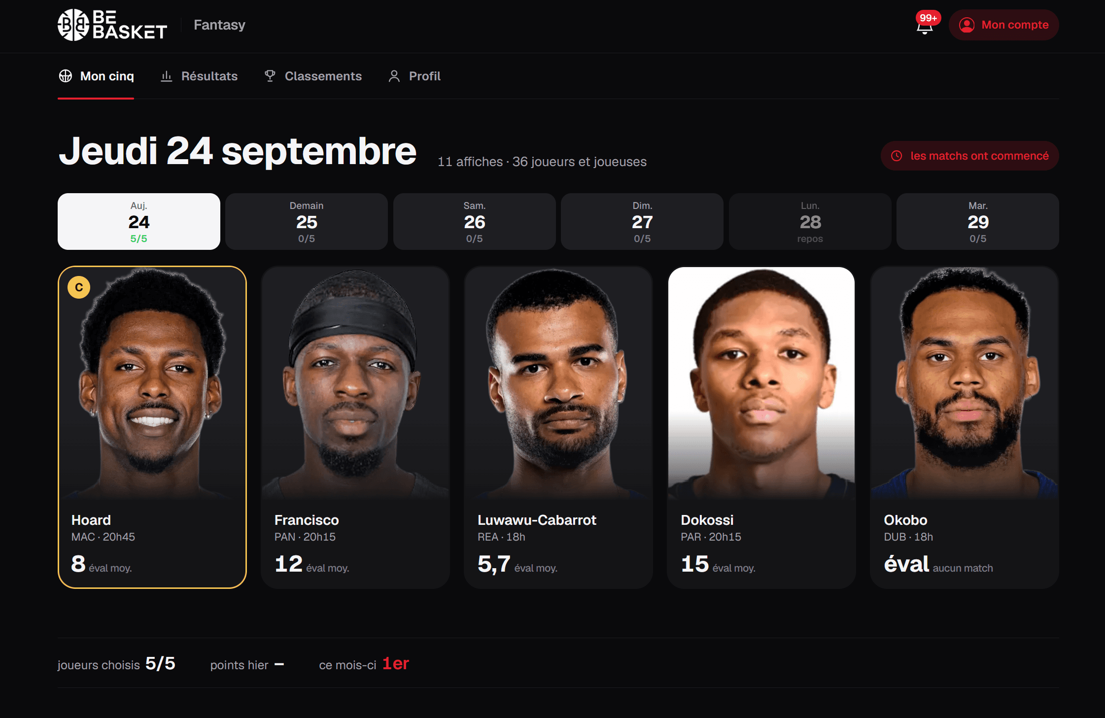 BeBasket lance sa Fantasy League : NBA, Europe, hommes, femmes… composez votre cinq mondial !