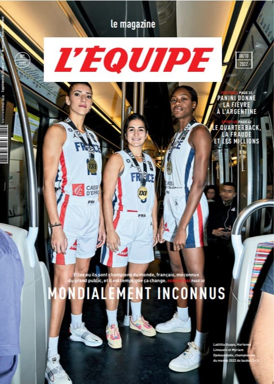 Les championnes du monde 3×3 en Une du magazine L’Equipe