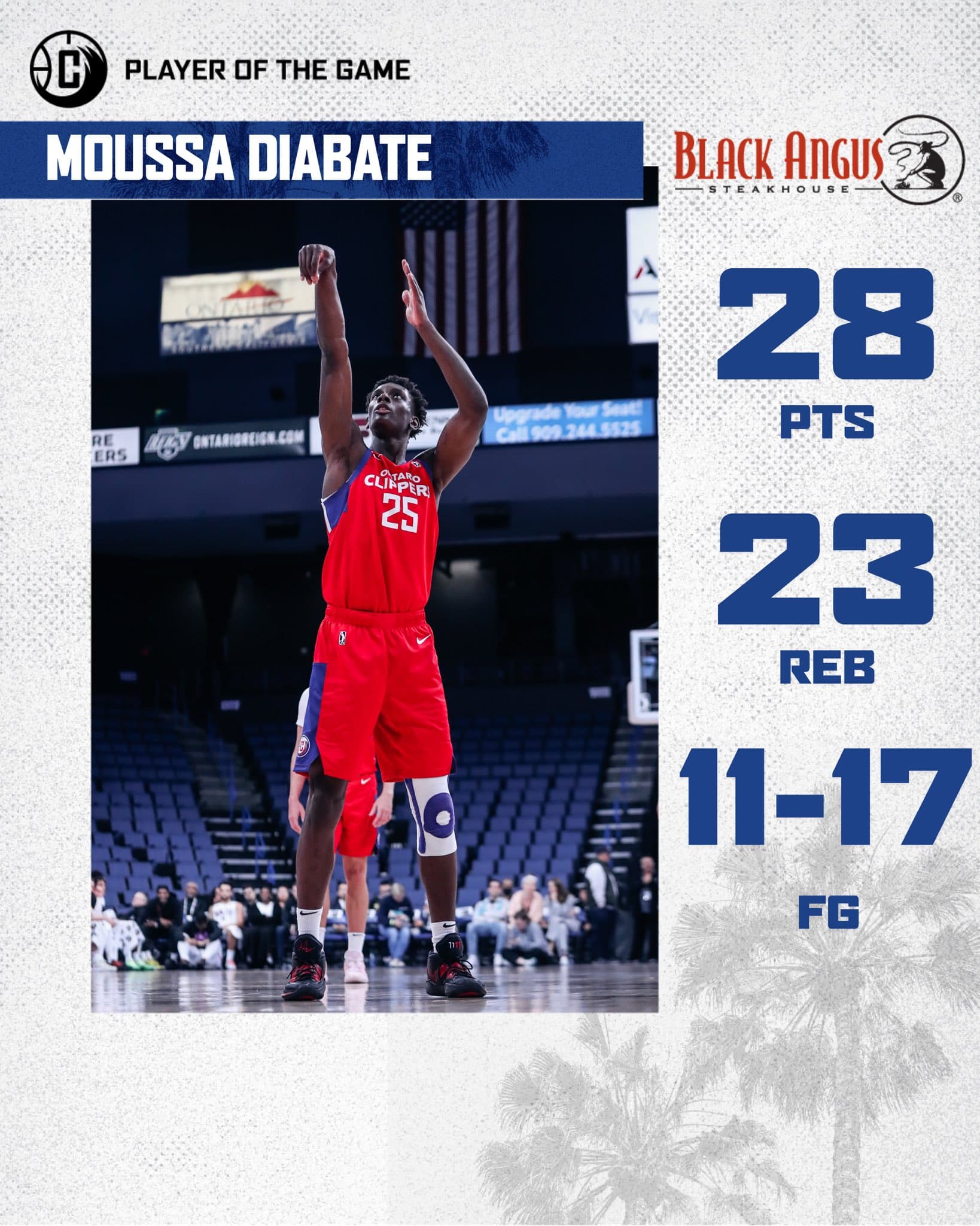 28 points et 23 rebonds : Moussa Diabaté détruit tout en G-League