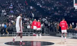 Moustapha Fall sur le parquet de la LDLC Arena avant d'affronter l'ASVEL