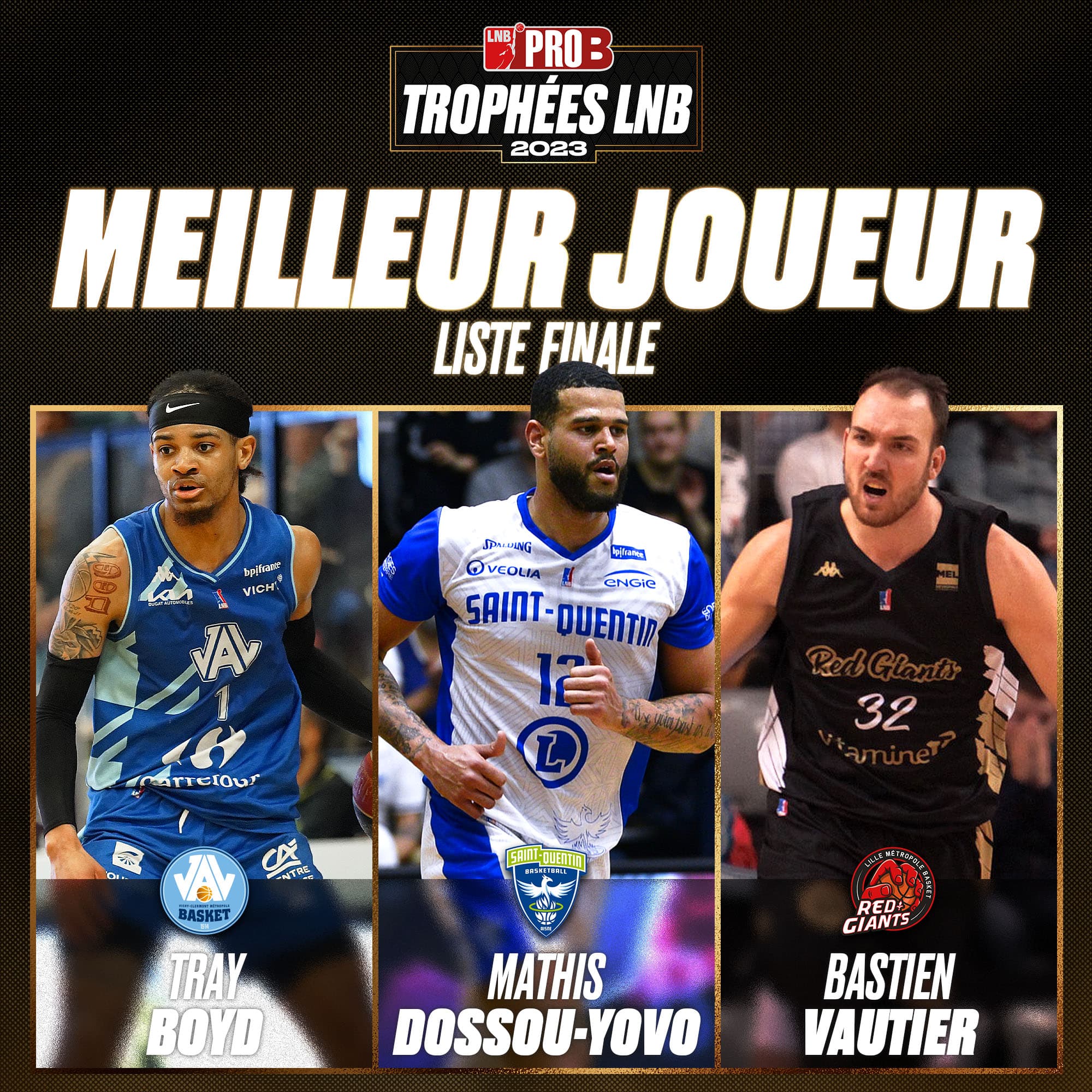 Les finalistes pour le titre de MVP, meilleur jeune et meilleur coach