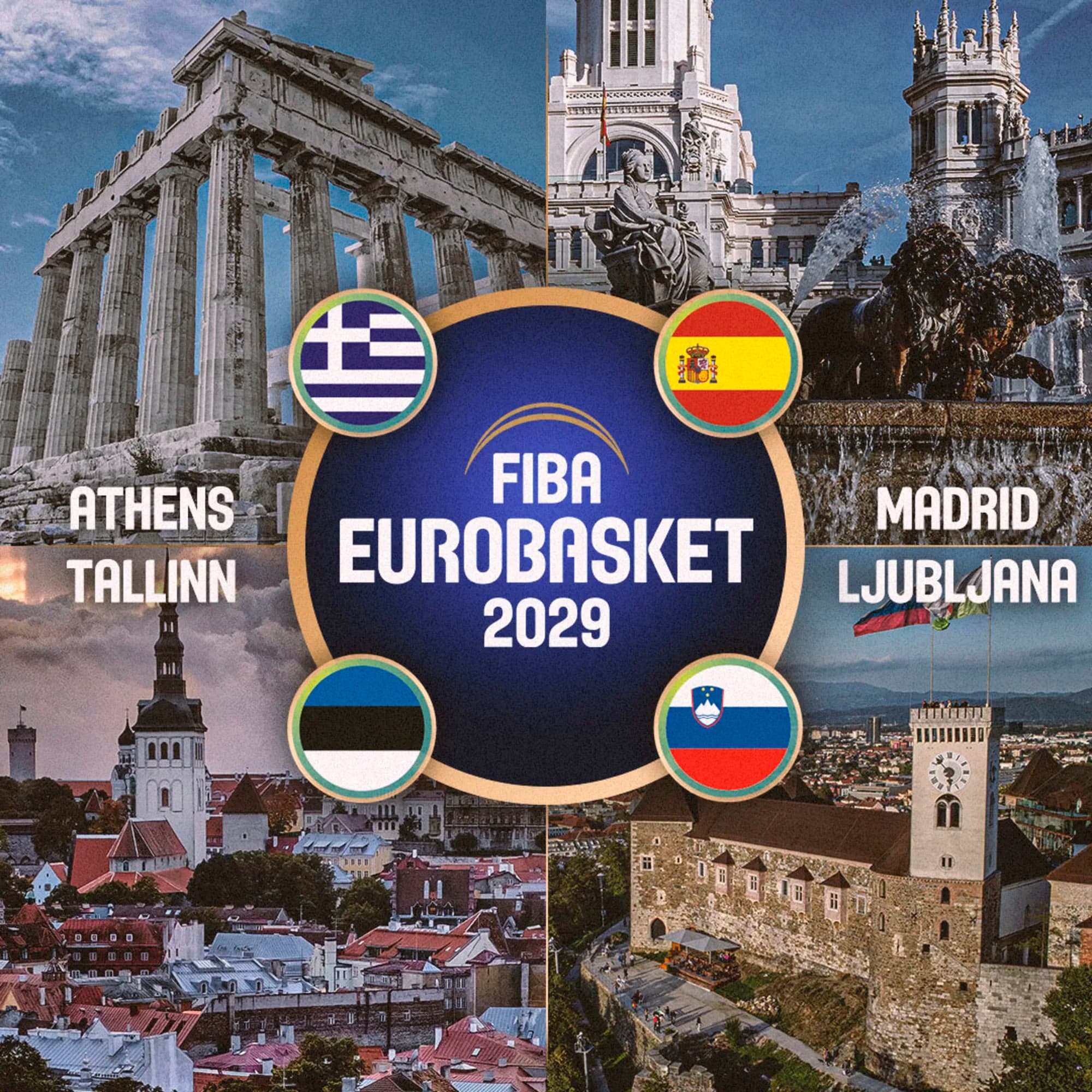 Quatre pays hôtes pour l’EuroBasket 2029, la finale se jouera en Espagne !