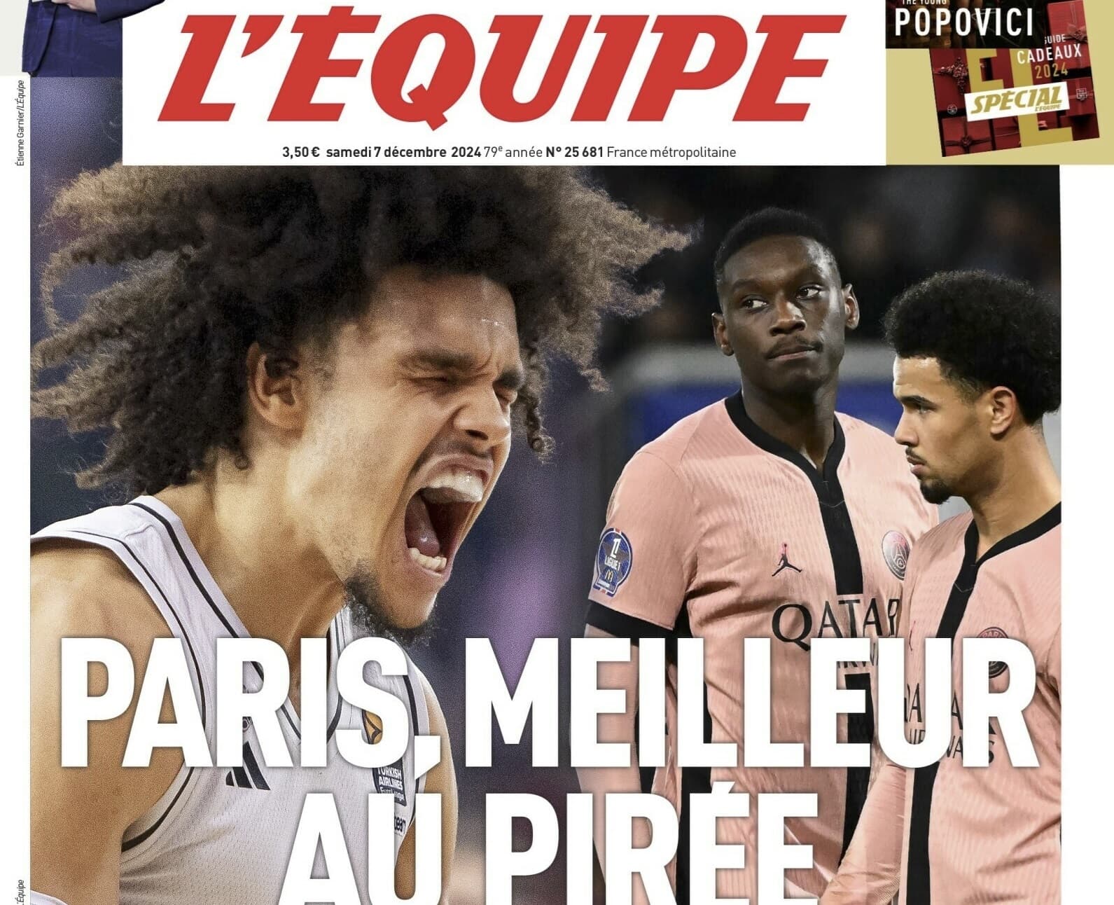 Le Paris Basketball en Une de L’Équipe