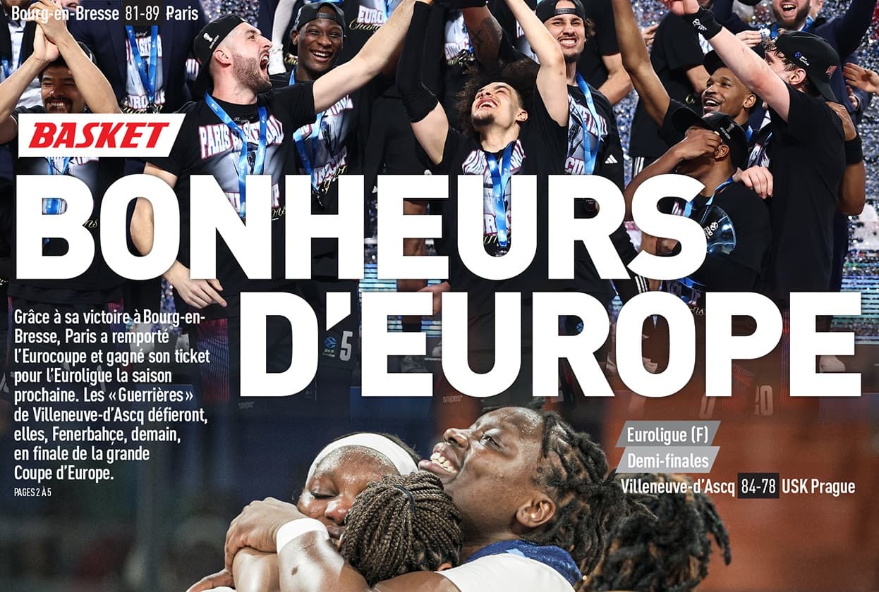 Paris et Villeneuve d’Ascq en Une de L’Équipe du 13 avril