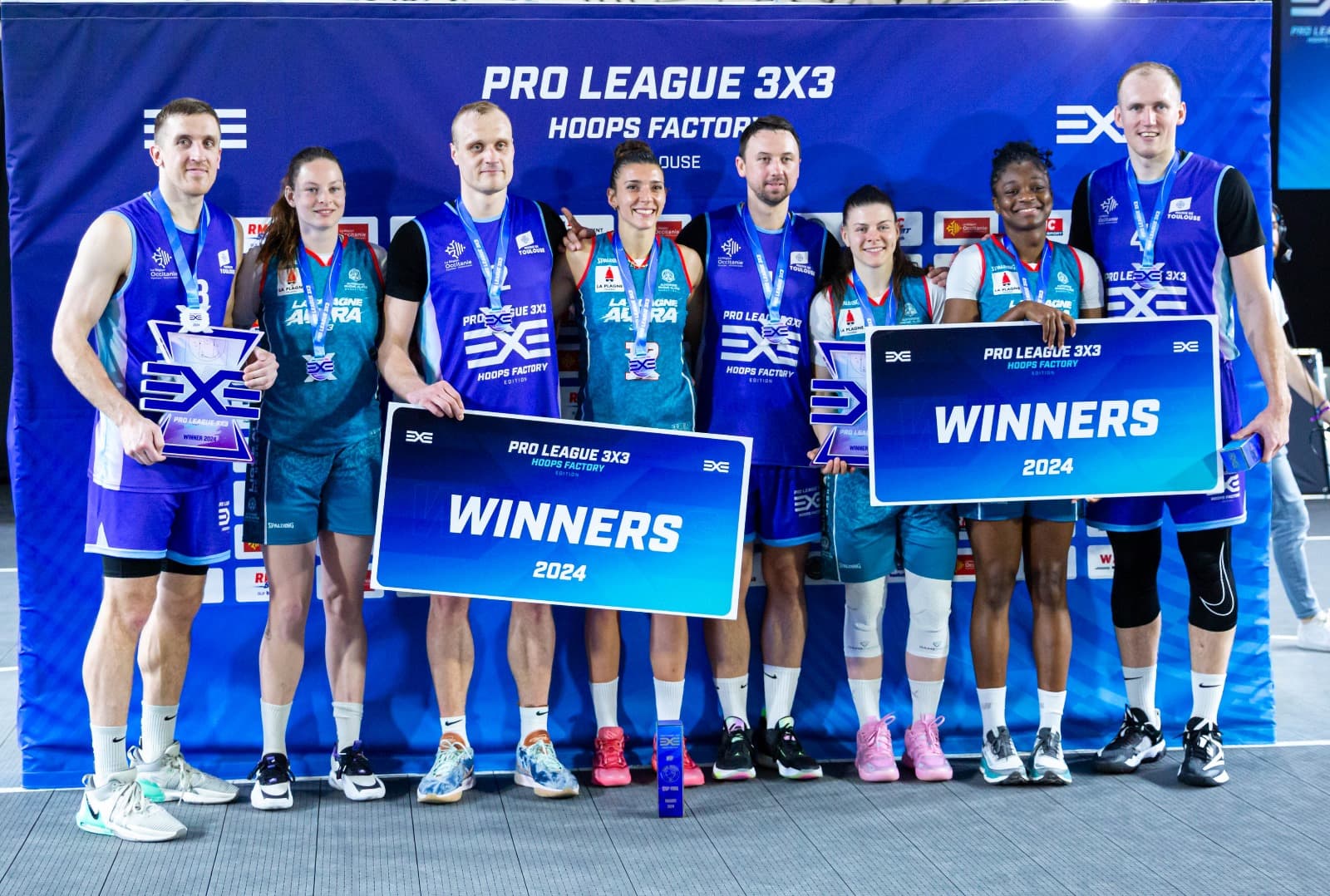 La Plagne AuRA 2 et LTU Basketball remportent la première édition de la Pro League 3×3