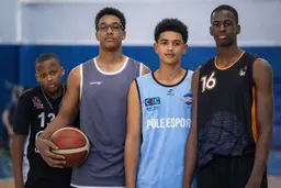 Quatre des douze futurs entrants au Pôle France Amagou, Salmon, Soliman et Beye